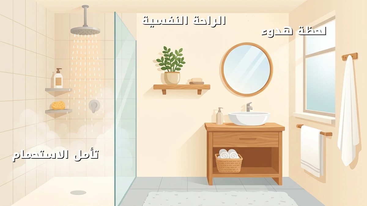 تأمل الاستحمام للمزدحمين لراحة نفسية